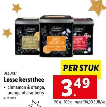 Lidl Deluxe losse kerstthee aanbieding