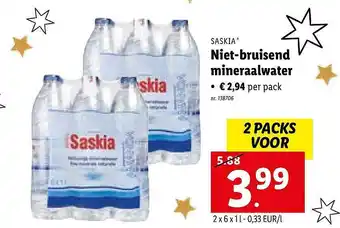 Lidl Saskia nietbruisend mineraalwater aanbieding