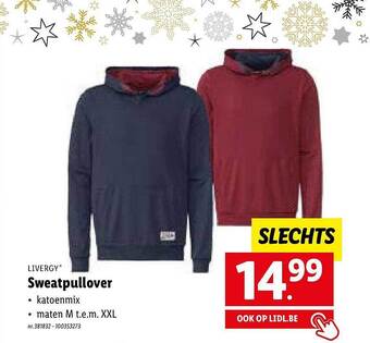 Lidl Livergy sweatpullover aanbieding