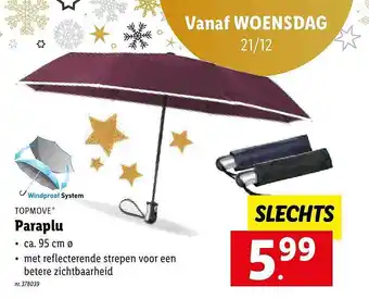 Lidl Topmove paraplu aanbieding