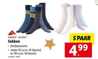 Lidl Esmara livergy sokken aanbieding