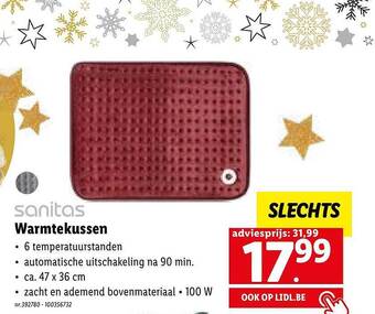 Lidl Sanitas warmtekussen aanbieding