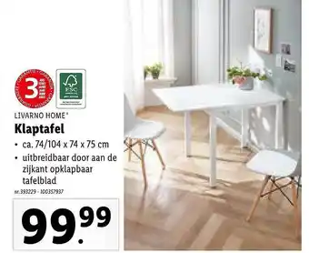 Lidl Livarno home klaptafel aanbieding