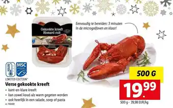 Limited edition verse gekookte kreeft