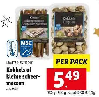 Limited edition kokkels of kleine scheermessen