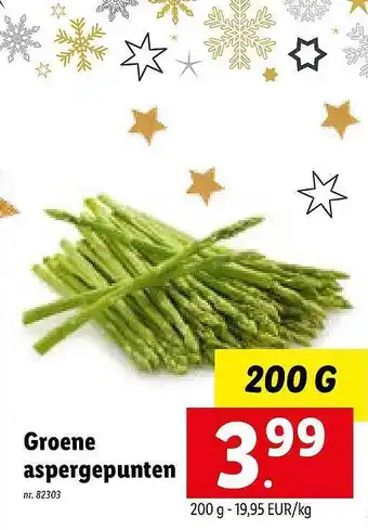 Groene aspergepunten