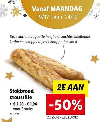 Lidl Stokbrood croustille aanbieding
