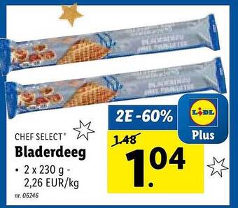 Lidl Chef select bladerdeeg aanbieding