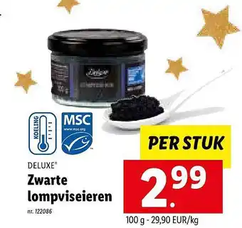 Lidl Deluxe zwarte lompviseieren aanbieding