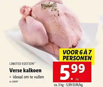 Lidl Limited edition verse kalkoen aanbieding