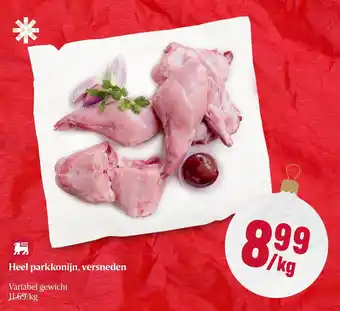 Delhaize Heel parkkonijn, versneden aanbieding
