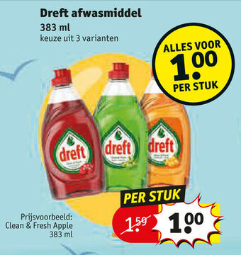 Kruidvat Dreft afwasmiddel 383ml aanbieding