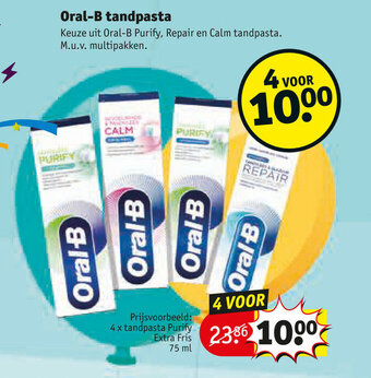 Kruidvat Oral-B tandpasta aanbieding