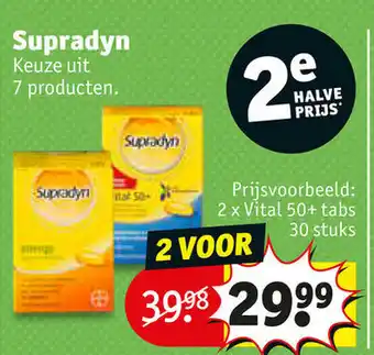 Kruidvat Supradyn 2 x Vital 50+ tabs aanbieding