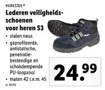 Lidl Lederen veiligheidsschoenen voor heren s3 aanbieding