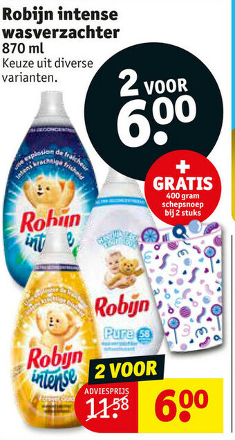 Kruidvat Robijn intense wasverzachter 870ml aanbieding