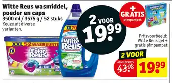 Witte Reus wasmiddel, poeder en caps