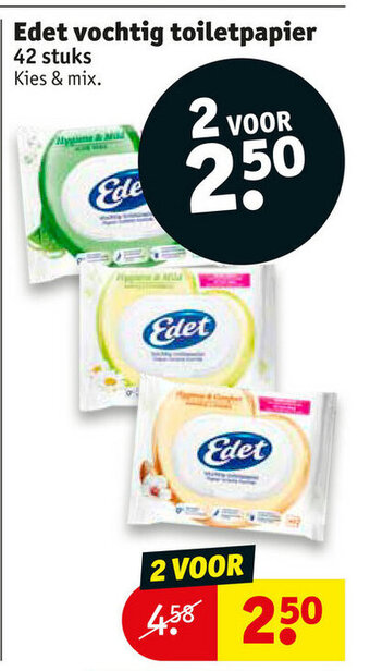 Kruidvat Edet vochtig toiletpapier aanbieding