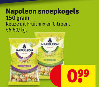 Kruidvat Napoleon snoepkogels 150 gram aanbieding