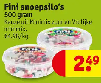 Kruidvat Fini snoepsilo's 500 gram aanbieding