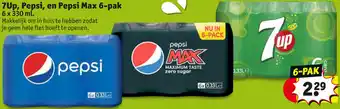 Kruidvat 7Up, Pepsi, en Pepsi Max 6-pak aanbieding