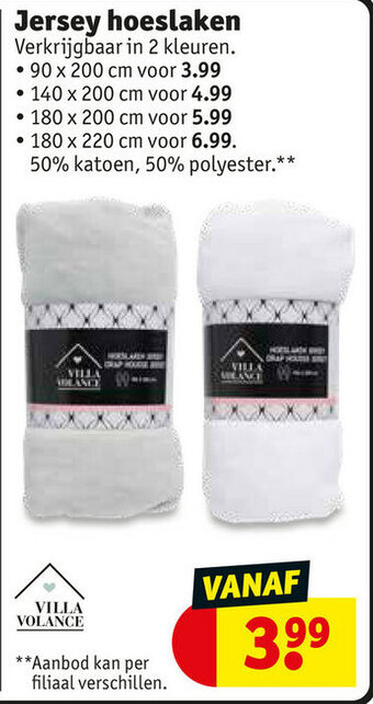 Kruidvat Jersey hoeslaken aanbieding