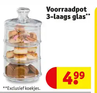 Voorraadpot 3-laags glas