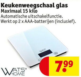 Keukenweegschaal glas
