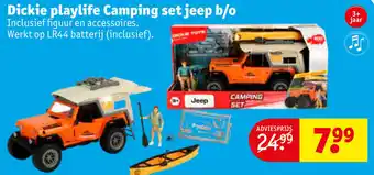 Kruidvat Dickie playlife Camping set jeep b/o aanbieding