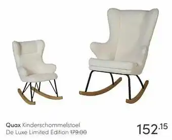 Baby & Tiener Quax kinderschommelstoel de luxe limited edition aanbieding