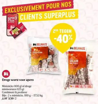 Delhaize Droge worst voor apero aanbieding