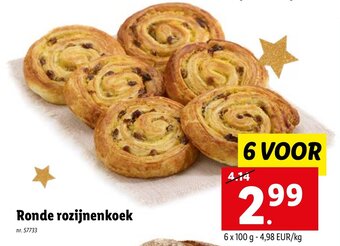 Lidl Ronde rozijnenkoek aanbieding