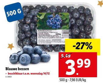 Lidl Blauwe bessen aanbieding