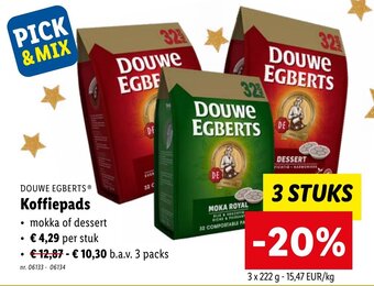 Lidl Douwe Egberts Koffiepads aanbieding