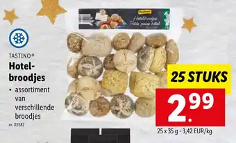 Lidl Tastino Hotel-broodjes aanbieding