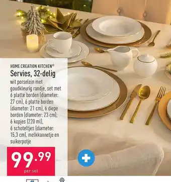 ALDI Home creation kitchen servies, 32delig aanbieding