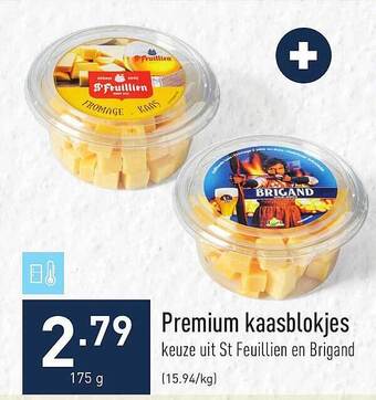 ALDI Premium kaasblokjes aanbieding
