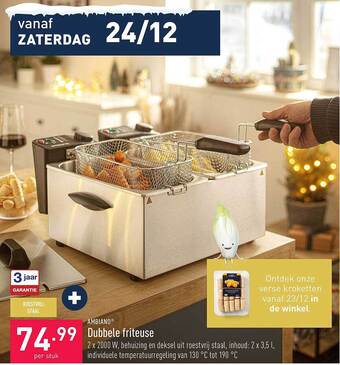 Ambiano dubbele friteuse