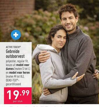 ALDI Active touch gebreide outdoorvest aanbieding