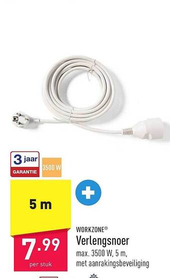 ALDI Workzone verlengsnoer aanbieding