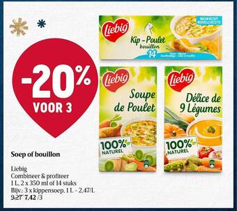 Delhaize Soep of bouillon liebig aanbieding