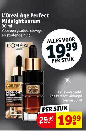 Kruidvat L'oréal age perfect midnight serum aanbieding