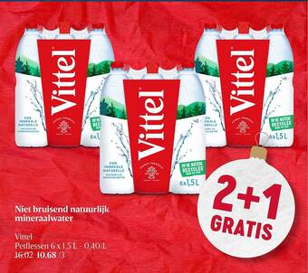 Delhaize Niet bruisend natuurlijk mineraalwater vittel aanbieding