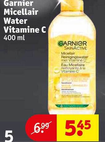 Kruidvat Garnier micellair water vitamine c aanbieding