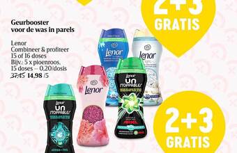 Delhaize Geurbooster voor de was in parels lenor aanbieding