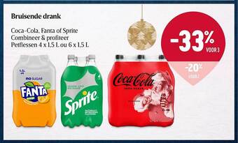 Delhaize Bruisende drank cocacola, fanta of sprite aanbieding