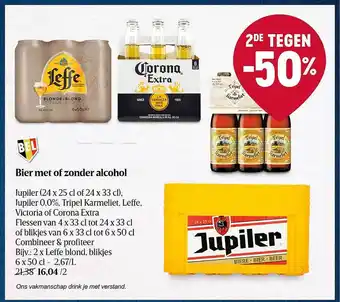 Delhaize Bier met zonder alcohol aanbieding