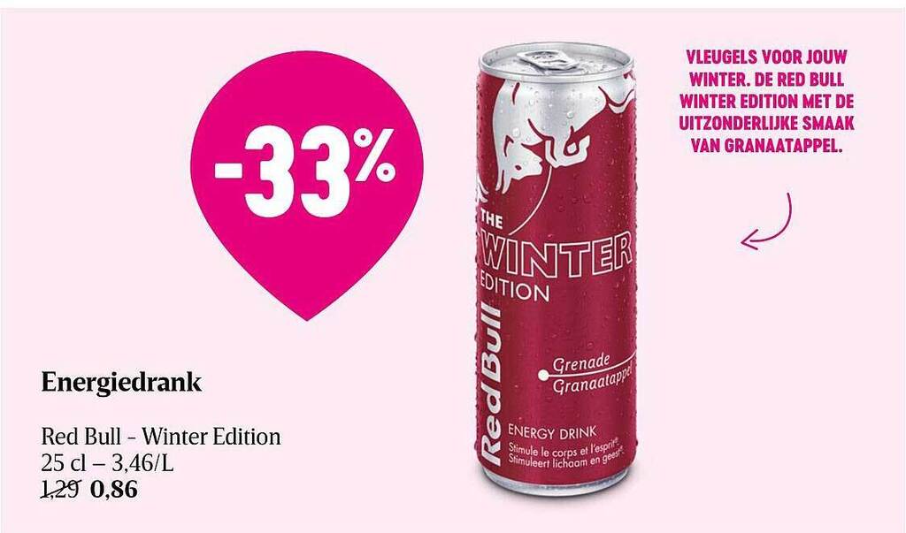 Energiedrank red bull promotie bij Delhaize