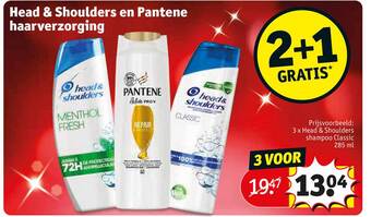Kruidvat Head & shoulders en pantene haarverzorging aanbieding