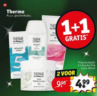 Kruidvat Therme geschenksets aanbieding